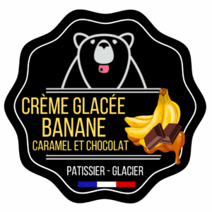 Crème glacée Banane caramel et chocolat