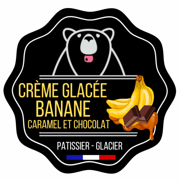 Crème glacée Banane caramel et chocolat