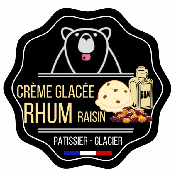 Crème glacée rhum raisin