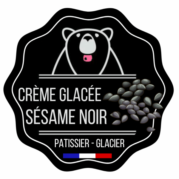 Crème glacée sésame noir